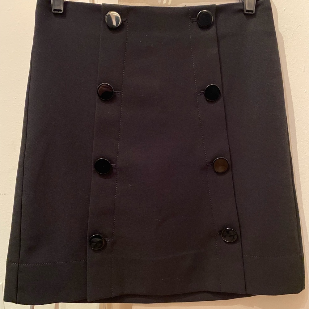 Lightly worn black skirt with black button detail